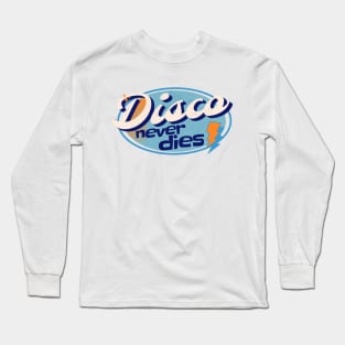 DISCO - Never Dies Retro (Orange/light blue) Long Sleeve T-Shirt